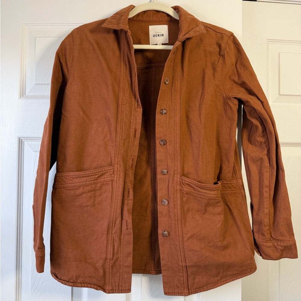 Sezane Will jacket in Denim Brown, size XS - Picture 2 of 6